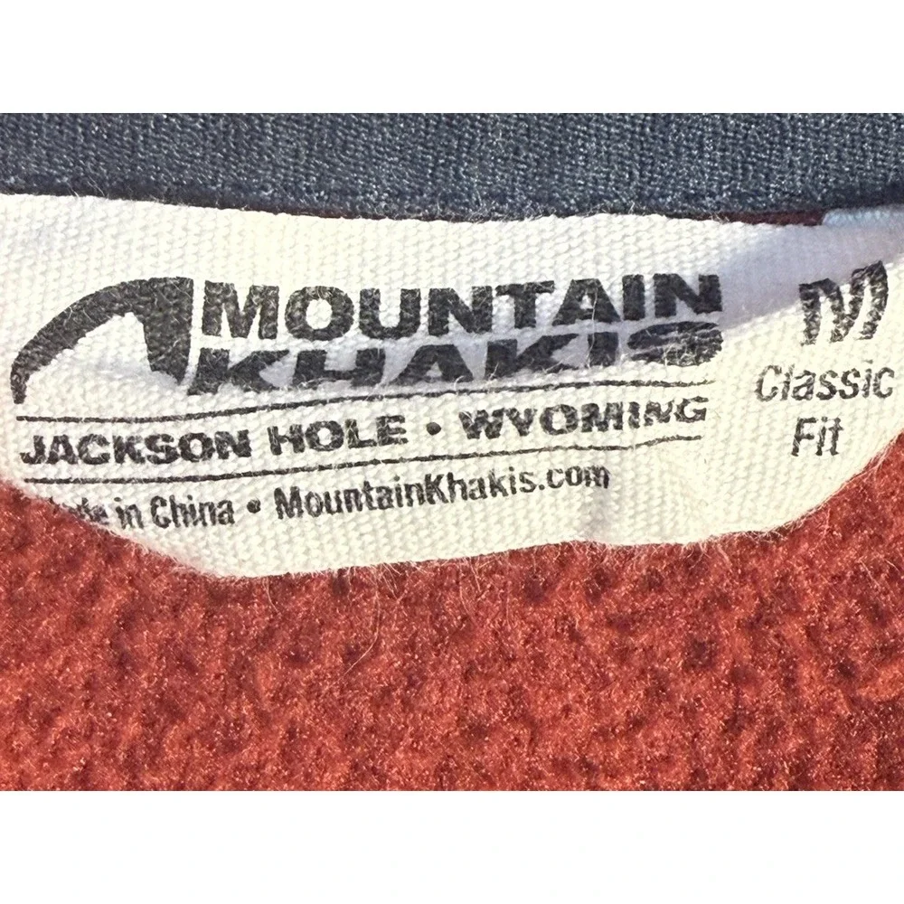 Mountain Khakis Full Zip Cranberry Fleece Vest Classic Fit Mens Medium Gorpcore